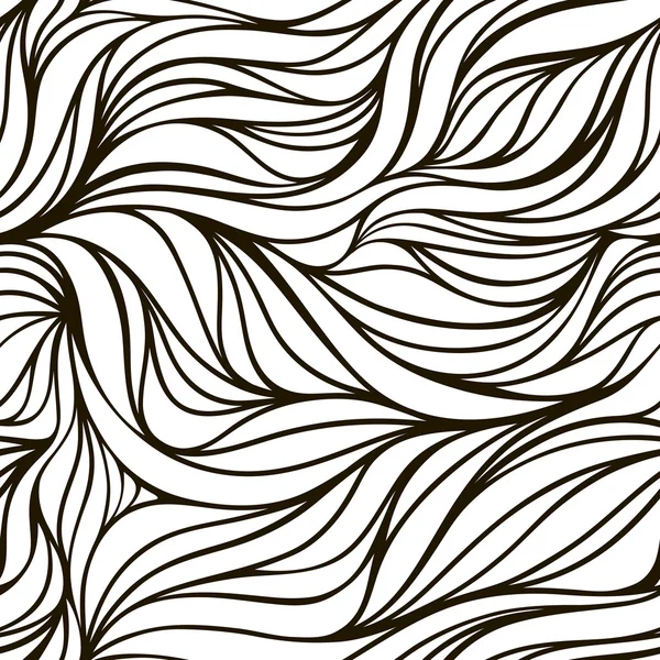 Modèle de tissu vectoriel sans couture avec des lignes. Résumé monochrome vague nature eco fond . — Image vectorielle