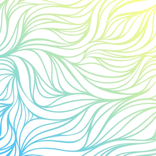 Vecteur couleur dessin à la main vague fond de mer. Texture abstraite bleue océan . — Image vectorielle