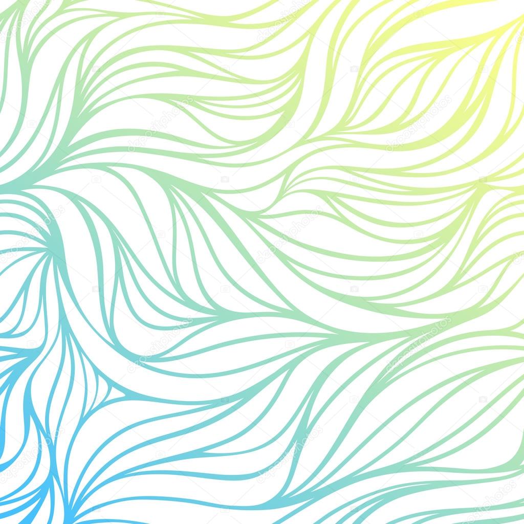 Fondo mare colore mano disegno dell onda di vettore Texture astratta blu oceano