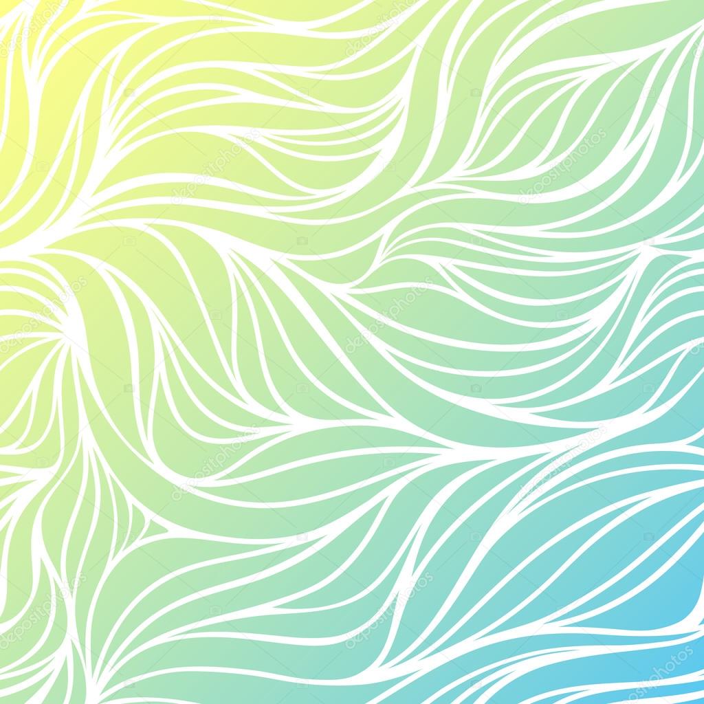 Fondo mare colore mano disegno dell onda di vettore Texture astratta blu oceano