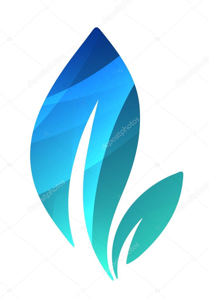 Vector stylized silhouette of spring green tree leaf isolated on white background. Eco sign, emerald nature label. Decorative element for medical, ecological brands.