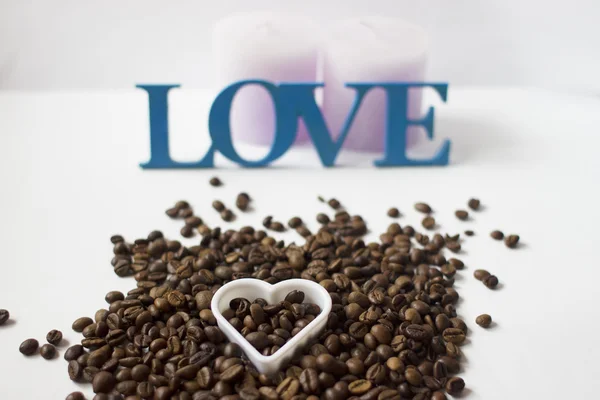 Décor café et amour — Photo