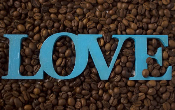 Kaffe och kärlek inredning — Stockfoto