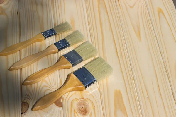 Textura de madera y pincel de fondo de las tareas domésticas — Foto de Stock