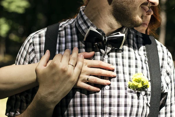 Bruiloft mooie paar verliefd — Stockfoto
