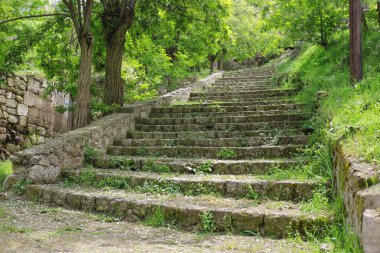 Eski merdivenler ve merdiven Kapadokya