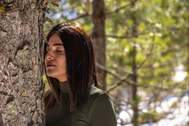 Ormandaki kadın ve çam ağacı aşığı..