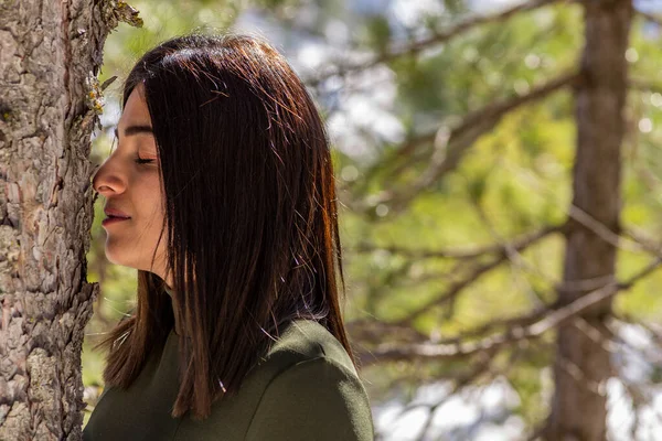 Ormandaki kadın ve çam ağacı aşığı..