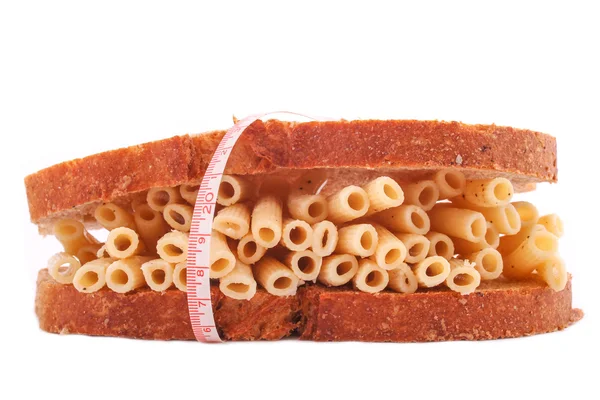 La pasta del pan sobre el fondo blanco —  Fotos de Stock