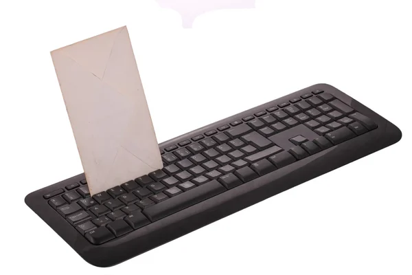 这封信上的键盘技术 — 图库照片