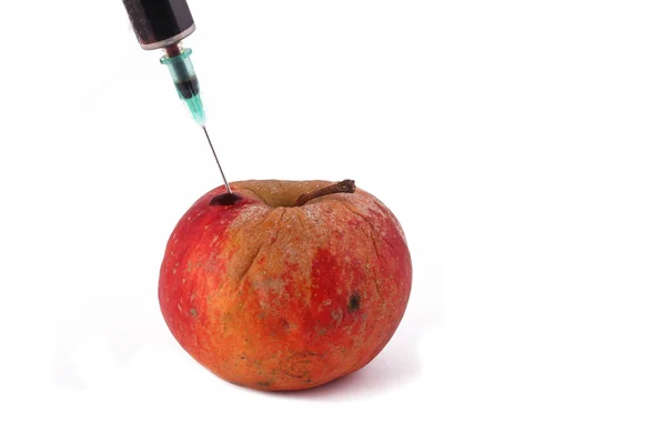 Hormone Apple on the White Background — Stock Photo, Image