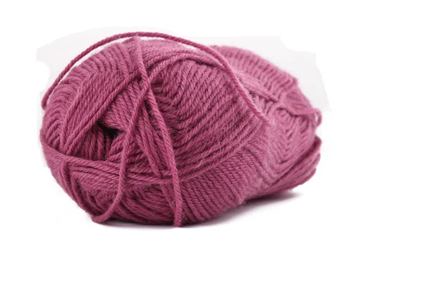 Colores de lana púrpura sobre el fondo blanco — Foto de Stock