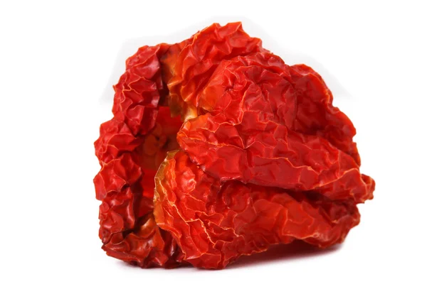 Dried red peppers on the white background — Stock Photo, Image