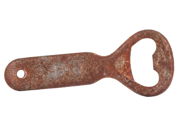 The Rusty bottle opener on white background — Stock Photo, Image