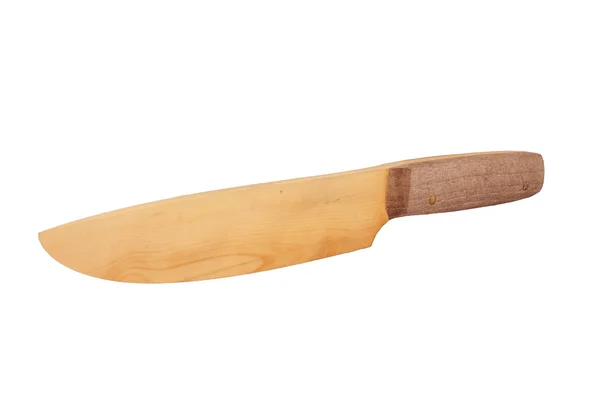 The Wooden Table Knife on the white background — Stock Photo, Image