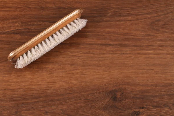 The Single Vintage Hair Brush on the wood — Stock Photo, Image