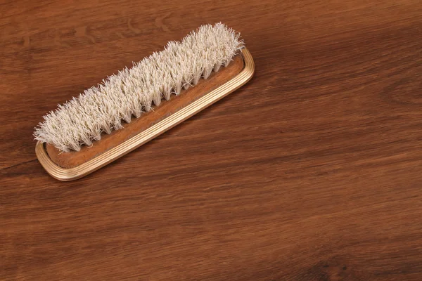 The Single Vintage Hair Brush on the wood — Stock Photo, Image