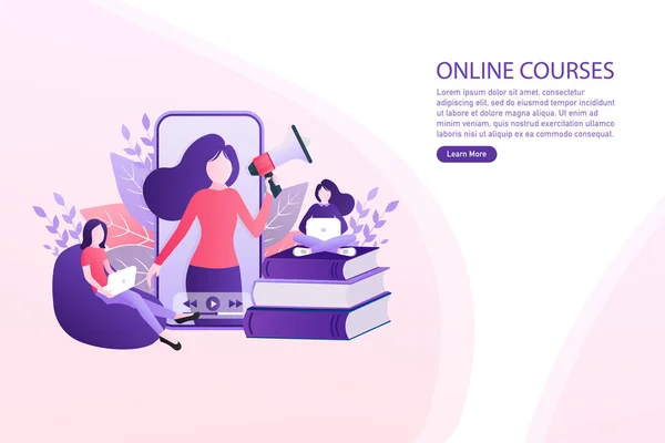 Résumé cours en ligne personnes pour la conception de concept. Illustration abstraite Infographie concept d'entreprise. Illustration vectorielle. — Image vectorielle