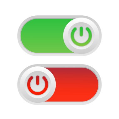 Düğmeye bas. Ara sıra. Beyaz arka planda. Vektör illüstrasyonu.