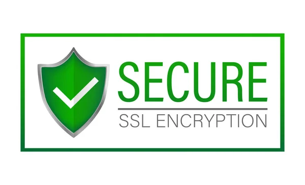Ssl secure on white background. Protection icon vector. Information icon vector. Data protection. — Stock Vector
