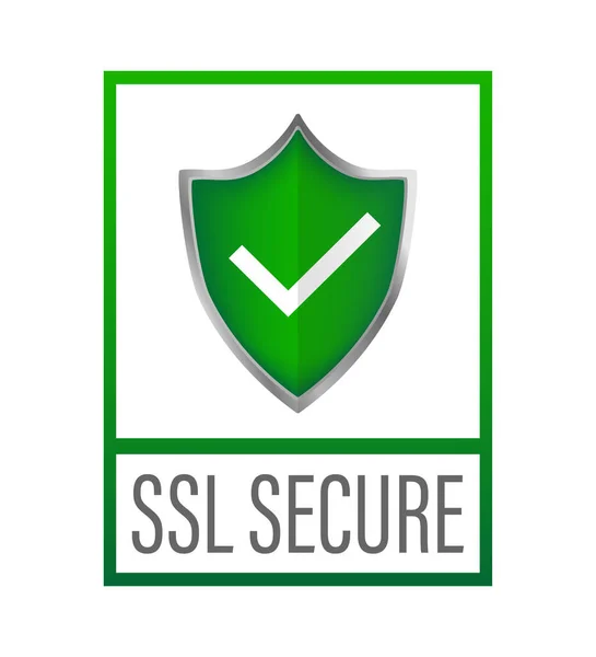 Ssl sicher auf weißem Hintergrund. Schutzsymbol-Vektor. Informationssymbolvektor. Datenschutz. — Stockvektor