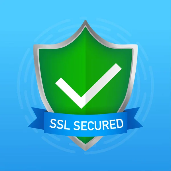 Ssl seguro sobre fondo blanco. Icono de protección vector. Icono de información vector. Protección de datos. — Archivo Imágenes Vectoriales