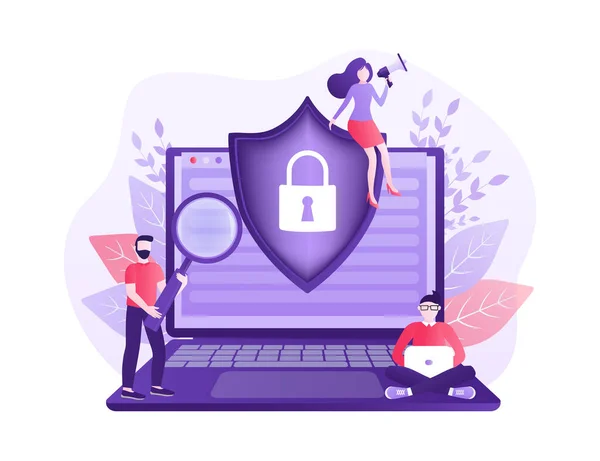 Ağ güvenliği antivirüs VPN gizliliği. Kullanıcı simgesi vektörü. Veri koruması. Veri güvende. Konsept tasarım için simge. İzometrik vektör. Kişisel koruma.