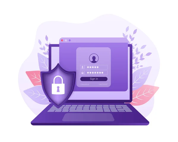 Seguridad de la red antivirus vpn privacidad. Icono de usuario vector. Protección de datos. Datos seguros. Icono para el diseño de conceptos. Vector isométrico. Protección personal. — Archivo Imágenes Vectoriales