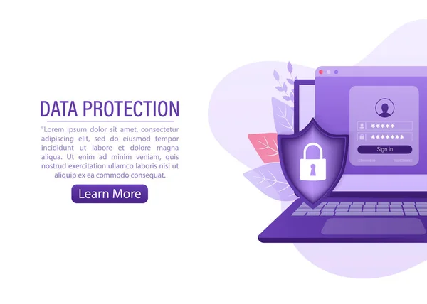 Rede de segurança antivírus vpn privacidade. Vetor ícone do usuário. Protecção de dados. Dados seguros. Ícone para design de conceito. Vetor isométrico. Protecção individual. — Vetor de Stock