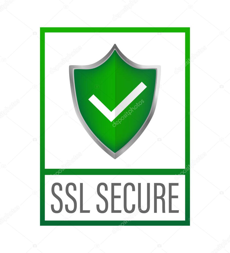 Ssl secure on white background. Protection icon vector. Information icon vector. Data protection.