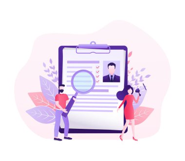 İnsanları düz bir şekilde devam ettir. Mobil uygulama uygulaması. Düz izometrik vektör çizimi. Laptop ekranı. Vektör verisi.