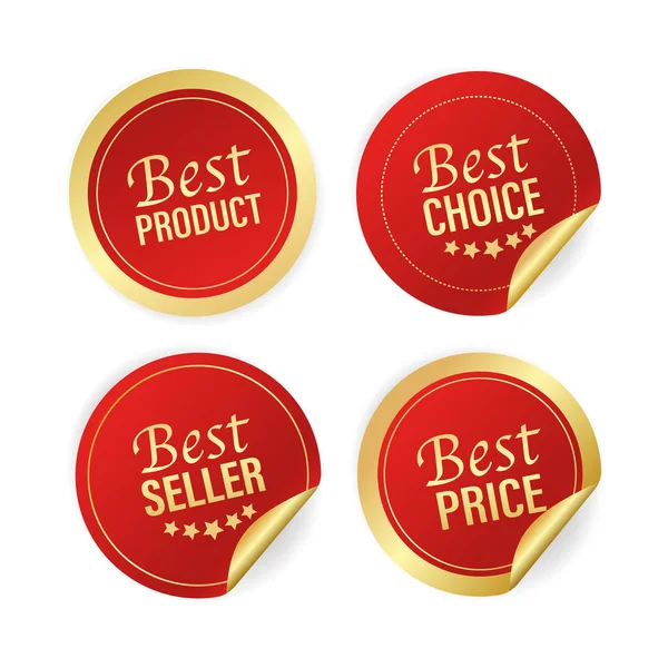 Moderno vermelho best seller escolha, preço, produto e vendedor grande design para qualquer finalidade. Ilustração vetorial. —  Vetores de Stock