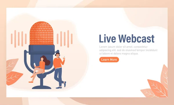 Живі вебінари, чудовий дизайн для будь-яких цілей. Веб-дизайн. Векторні ілюстрації . — стоковий вектор