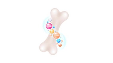 Beyaz ve yeşil ekranda kolajen, glukozamin, kalsiyum ve çinko ile kemik güçlendirme