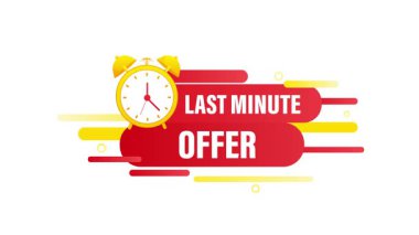 Canlandırılmış son dakika pankartı çalar saat ile sınırlı zaman anlaşmalarını desteklemek için ideal