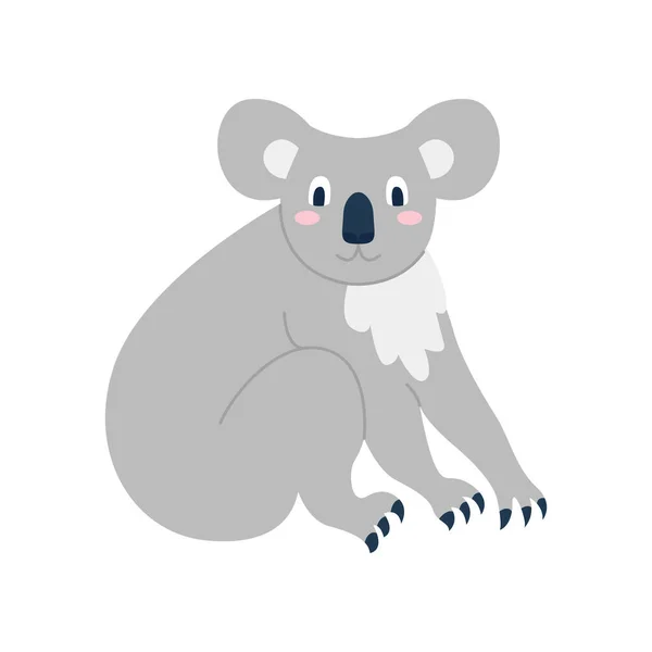 Rosto Bonito De Koala. Ilustração Do Vetor De Retrato Simples De