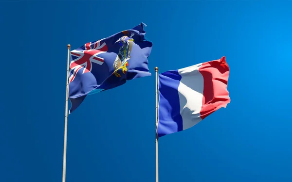 Fransa Nın Güzel Ulusal Bayrakları — Stok fotoğraf