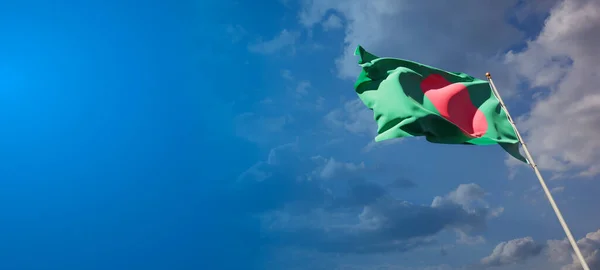 Banglades Gyönyörű Nemzeti Zászlaja Üres Hellyel Bangladesi Zászló Széles Háttérrel — Stock Fotó