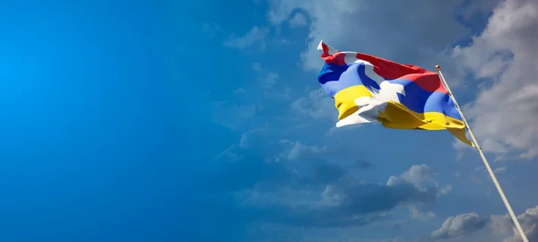 Bela Bandeira Nacional Estado Artsakh Com Espaço Branco Bandeira Artsakh — Fotografia de Stock