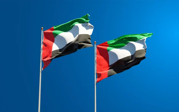 Beautiful National State Flags United Arab Emirates Uae Uae United — Stock Photo, Image