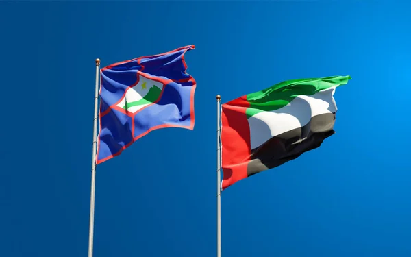 Sint Eustatius Bae Birleşik Arap Emirlikleri Nin Güzel Ulusal Bayrağı — Stok fotoğraf