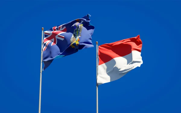 Belle Bandiere Nazionali Stato Della Georgia Del Sud Isole Sandwich — Foto Stock