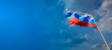 Boşluğu olan Slovenya 'nın güzel ulusal bayrağı. Slovenya bayrağı geniş arkaplanda 3B metin sanatına yer verdi.