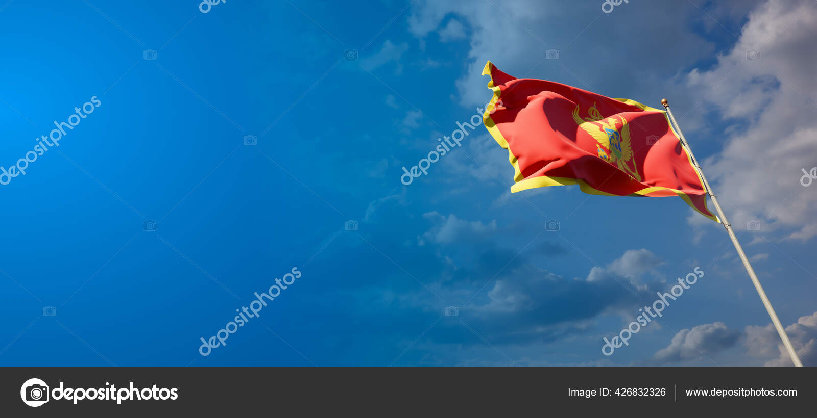 Beautiful National State Flag Montenegro Blank Space Montenegro Flag Wide Stock Photo by ©leo_altman 426832326 Beautiful National State Flag Montenegro Blank Space Montenegro Flag Wide Stock Photo by ©leo_altman 426832326