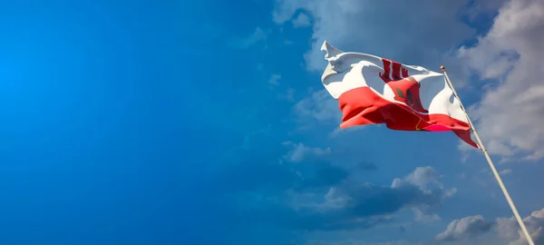 Hermosa Bandera Del Estado Gibraltar Con Espacio Blanco Amplio Fondo — Foto de Stock