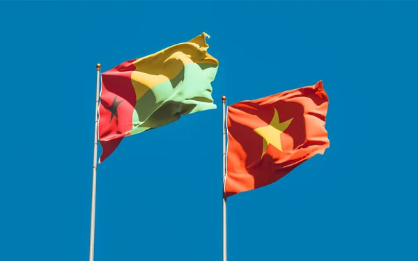 Drapeaux Vietnam Guinée Bissau Oeuvre — Photo