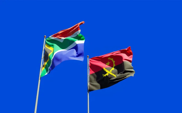 Прапори Sar African Angola Ілюстрація — стокове фото