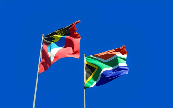 Afrika Antigua Barbuda Zászlói Grafika — Stock Fotó