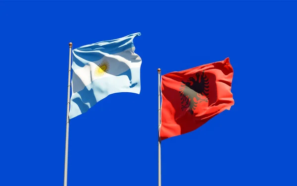 Flagi Argentyny Albanii Obrazy — Zdjęcie stockowe