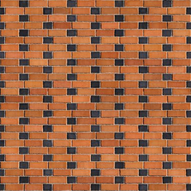 Bond Turuncu Tuğla Meydanı Kusursuz Doku. 3B sanat eseri